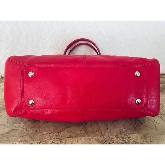 COACH Mia/garnet pink Pleated Leather Carryall Shoulder Bag 13914 - Picture 4 of 9